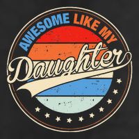 Awesome Like My Daughter Retro Funny FatherS Day Golf Towel