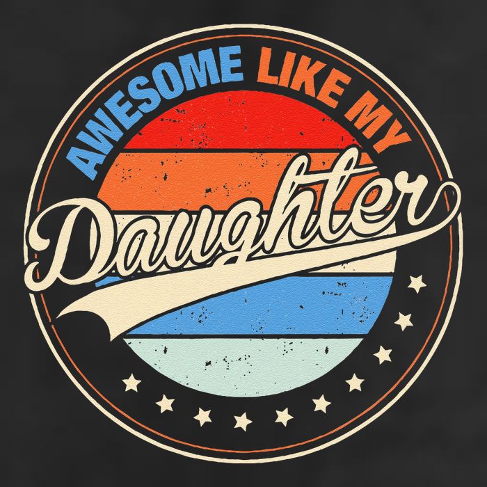Awesome Like My Daughter Retro Funny FatherS Day Microfiber Hand Towel