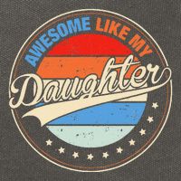 Awesome Like My Daughter Retro Funny FatherS Day Cotton Canvas Backpack
