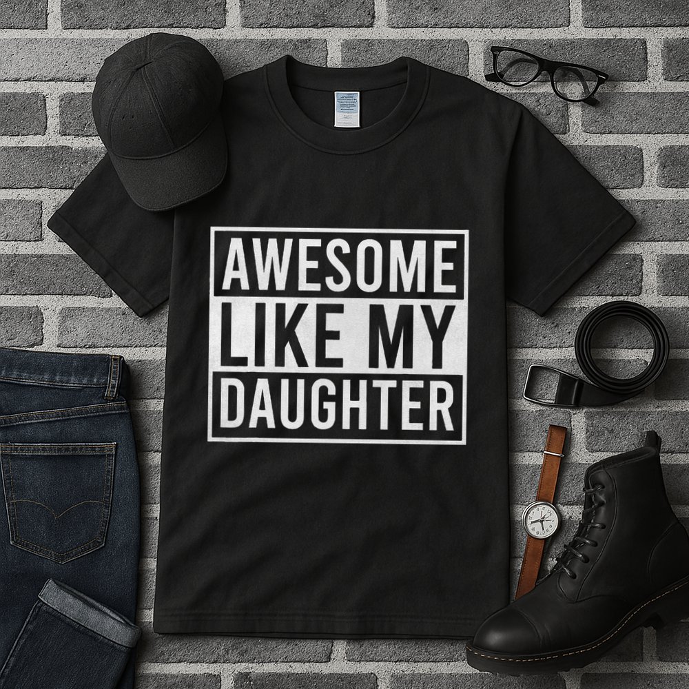 Awesome Like My Daughter Funny FatherS Day Dad Joke Saying Tall T-Shirt