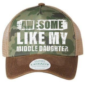 Awesome Like My Middle Daughter Legacy Tie Dye Trucker Hat