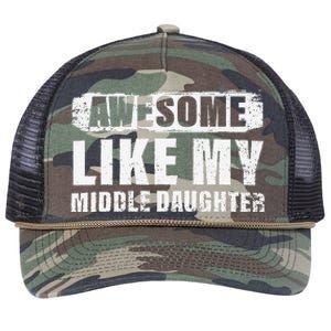 Awesome Like My Middle Daughter Retro Rope Trucker Hat Cap