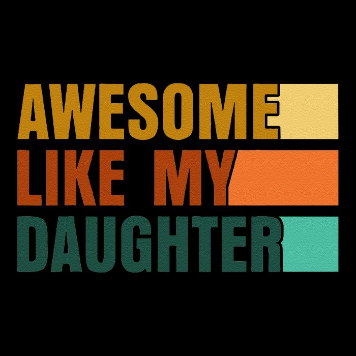 Awesome Like My Daughter Man Funny Fathers Day Dad 7-Panel Snapback Hat