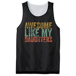 Awesome Like My Daughter Retro Dad Funny Fathers Mesh Reversible Basketball Jersey Tank