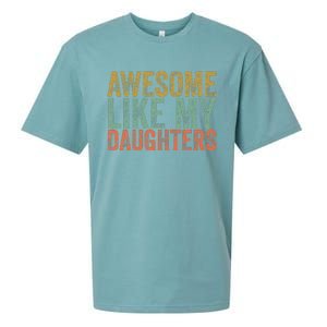 Awesome Like My Daughter Retro Dad Funny Fathers Sueded Cloud Jersey T-Shirt