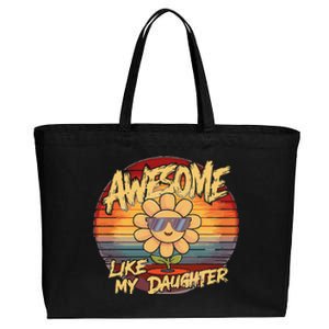 Awesome Like My Daughter Dad FatherS Day Cotton Canvas Jumbo Tote