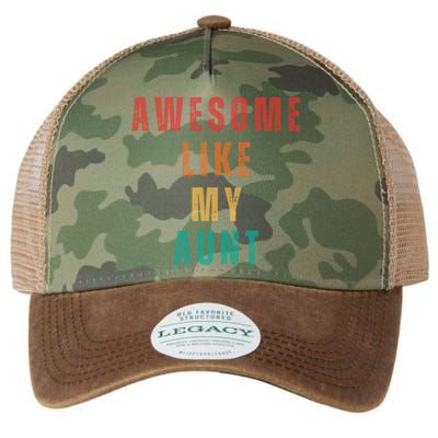 Awesome Like My Aunt Niece Nephew Gift Legacy Tie Dye Trucker Hat