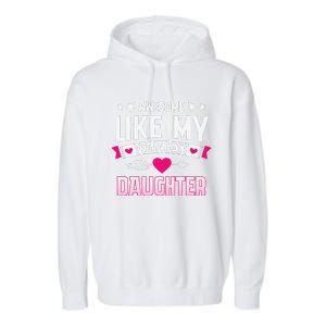 Awesome Like My Youngest Daughter Funny Parents FatherS Day Garment-Dyed Fleece Hoodie