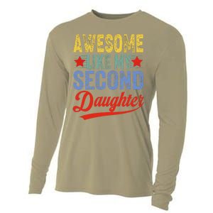 Awesome Like My Second Daughter 2nd Funny Mom Dad Sayings Cooling Performance Long Sleeve Crew