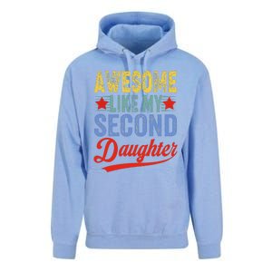 Awesome Like My Second Daughter 2nd Funny Mom Dad Sayings Unisex Surf Hoodie