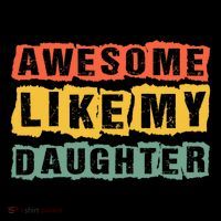 Awesome Like My Daughter Funny Fathers Day Dad Flat Bill Trucker Hat