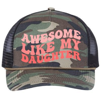 Awesome Like My Daughter Fathers Perfect Dad Gift Retro Rope Trucker Hat Cap