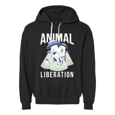 Animal Liberation Meaningful Gift Garment-Dyed Fleece Hoodie