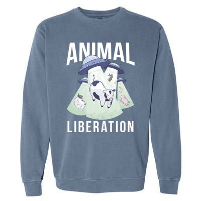 Animal Liberation Meaningful Gift Garment-Dyed Sweatshirt