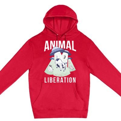 Animal Liberation Meaningful Gift Premium Pullover Hoodie