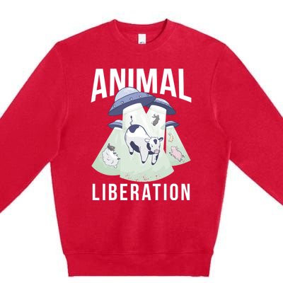 Animal Liberation Meaningful Gift Premium Crewneck Sweatshirt