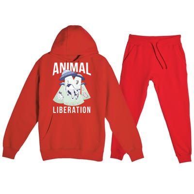 Animal Liberation Meaningful Gift Premium Hooded Sweatsuit Set