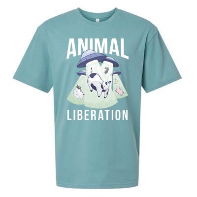 Animal Liberation Meaningful Gift Sueded Cloud Jersey T-Shirt