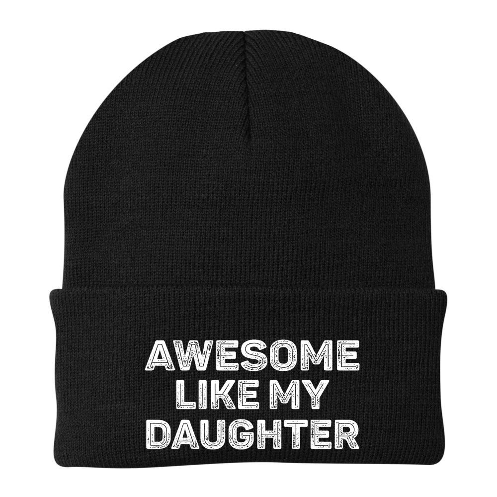 Awesome Like My Daughter Funny Fathers Day Dad Vintage Beanie