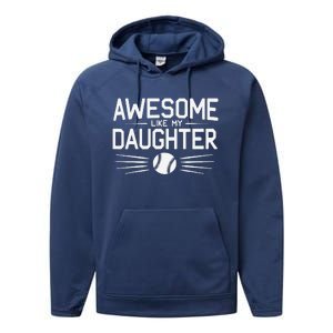 Awesome Like My Daughter Dad Fathers Day Performance Fleece Hoodie