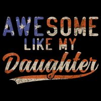 Awesome Like My Daughter Retro Men Funny Dad Fathers Day Dad Cooling Performance Crew T-Shirt