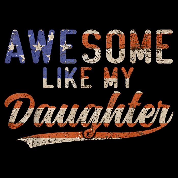 Awesome Like My Daughter Retro Men Funny Dad Fathers Day Dad Cooling Performance Crew T-Shirt