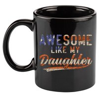 Awesome Like My Daughter Retro Men Funny Dad Fathers Day Dad 11oz C Handle Ceramic Mug