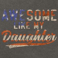 Awesome Like My Daughter Retro Men Funny Dad Fathers Day Dad Cotton Canvas Backpack