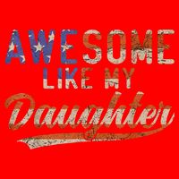 Awesome Like My Daughter Retro Men Funny Dad Fathers Day Dad Sweatshirt