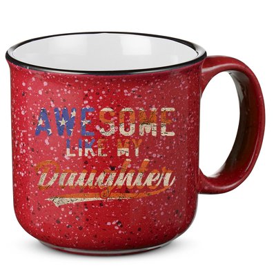 Awesome Like My Daughter Retro Men Funny Dad Fathers Day Dad 15oz Campfire Ceramic Mug
