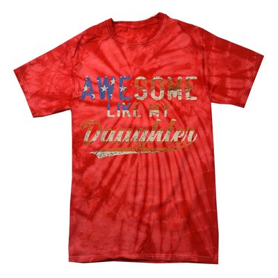 Awesome Like My Daughter Retro Men Funny Dad Fathers Day Dad Tie-Dye T-Shirt