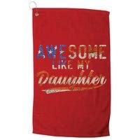 Awesome Like My Daughter Retro Men Funny Dad Fathers Day Dad Golf Towel