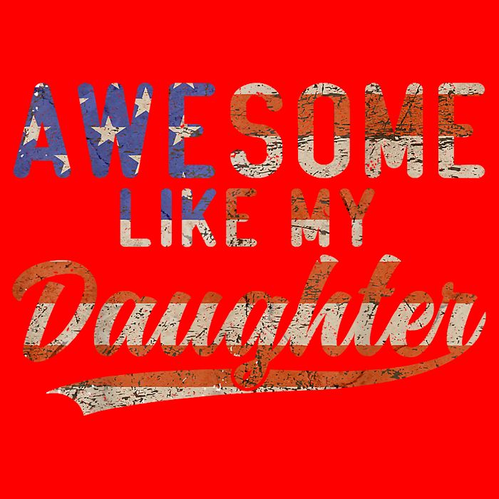 Awesome Like My Daughter Retro Men Funny Dad Fathers Day Dad Golf Towel