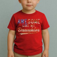 Awesome Like My Daughter Retro Men Funny Dad Fathers Day Dad Toddler T-Shirt