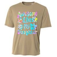 Awesome Like My Daughter Mommy Groovy Graphic MotherS Day Cooling Performance Crew T-Shirt