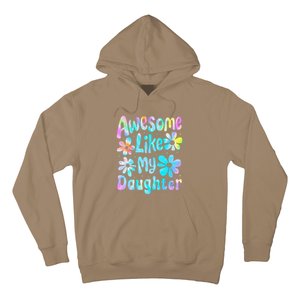 Awesome Like My Daughter Mommy Groovy Graphic MotherS Day Hoodie