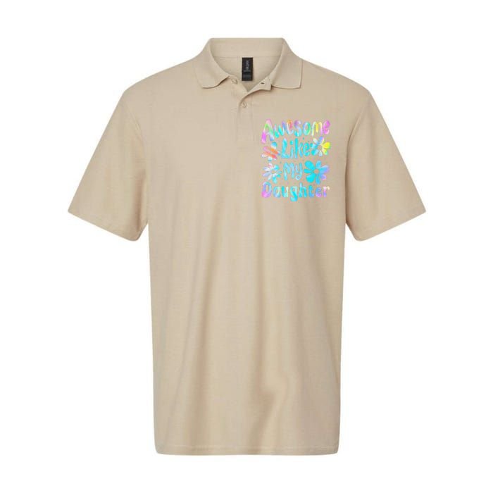 Awesome Like My Daughter Mommy Groovy Graphic MotherS Day Softstyle Adult Sport Polo