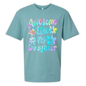 Awesome Like My Daughter Mommy Groovy Graphic MotherS Day Sueded Cloud Jersey T-Shirt