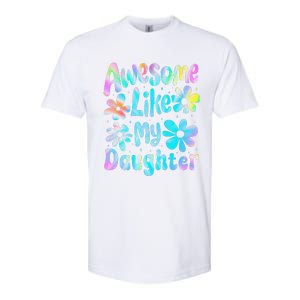 Awesome Like My Daughter Mommy Groovy Graphic MotherS Day Softstyle CVC T-Shirt