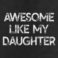 Awesome Like My Daughter Parents Day Gift 7 Panel Mesh Trucker Snapback Hat