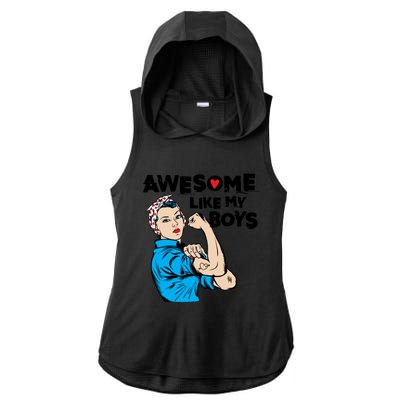 Awesome Like My Funny Mom Gift For Cool Mother Gift Ladies PosiCharge Tri-Blend Wicking Draft Hoodie Tank