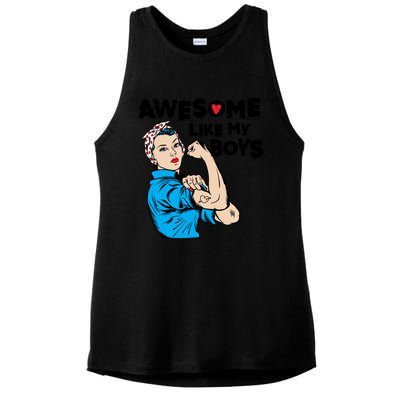 Awesome Like My Funny Mom Gift For Cool Mother Gift Ladies PosiCharge Tri-Blend Wicking Tank