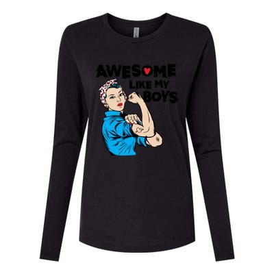 Awesome Like My Funny Mom Gift For Cool Mother Gift Womens Cotton Relaxed Long Sleeve T-Shirt