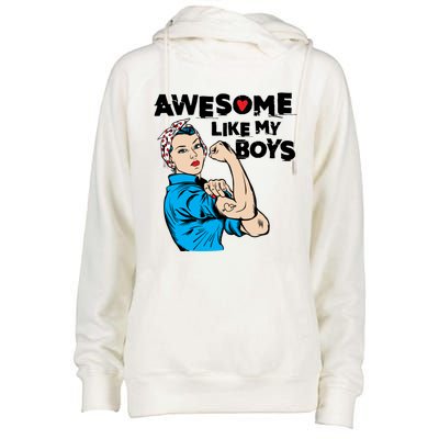 Awesome Like My Funny Mom Gift For Cool Mother Gift Womens Funnel Neck Pullover Hood