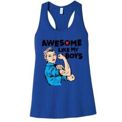 Awesome Like My Funny Mom Gift For Cool Mother Gift Women's Racerback Tank