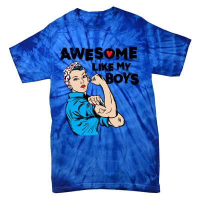 Awesome Like My Funny Mom Gift For Cool Mother Gift Tie-Dye T-Shirt