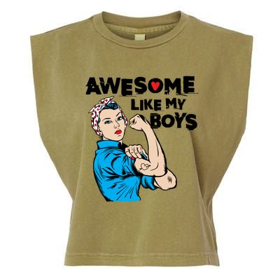 Awesome Like My Funny Mom Gift For Cool Mother Gift Garment-Dyed Women's Muscle Tee