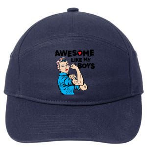 Awesome Like My Funny Mom Gift For Cool Mother Gift 7-Panel Snapback Hat