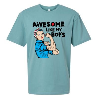 Awesome Like My Funny Mom Gift For Cool Mother Gift Sueded Cloud Jersey T-Shirt