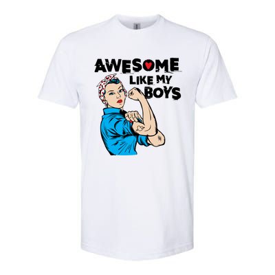 Awesome Like My Funny Mom Gift For Cool Mother Gift Softstyle® CVC T-Shirt